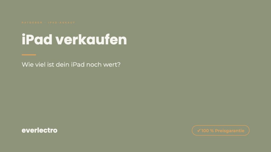 everlectro Ratgeber-Cover: iPad verkaufen – Wert ermitteln